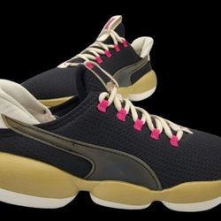 Puma Hybrid Mode XT Running Sneakers Shoes Black Gold WOMEN'S Size 8M USA 