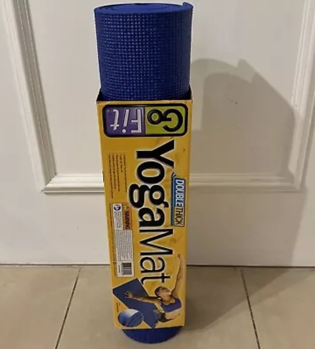 Gofit Sapphire Blue Double-Thick Yoga Mat 68" GOFGF2XYOGA