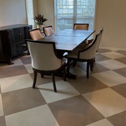 6 Person Dining Set / 68” - 96” Table