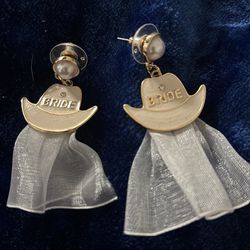 Bride cowgirl earrings