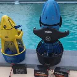 2x Water Scooters- 1x Deco Stingray & 1x SeaDoo 