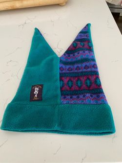 Various warm hats and scarfs
