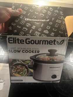 Elite Gourmet 1.5 Qt Stainless Steel Slow Cooker