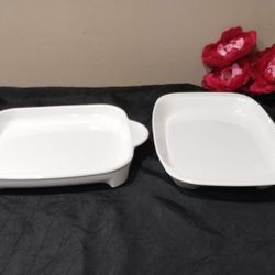 2 CorningWare Microwave Grilling and Browning Dishes
