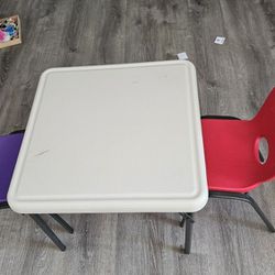 Life Time Kids Table And 2 Chair 
