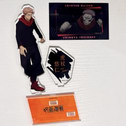 JJK Yuji Tokyo Baseyard acrylic Stand And Card