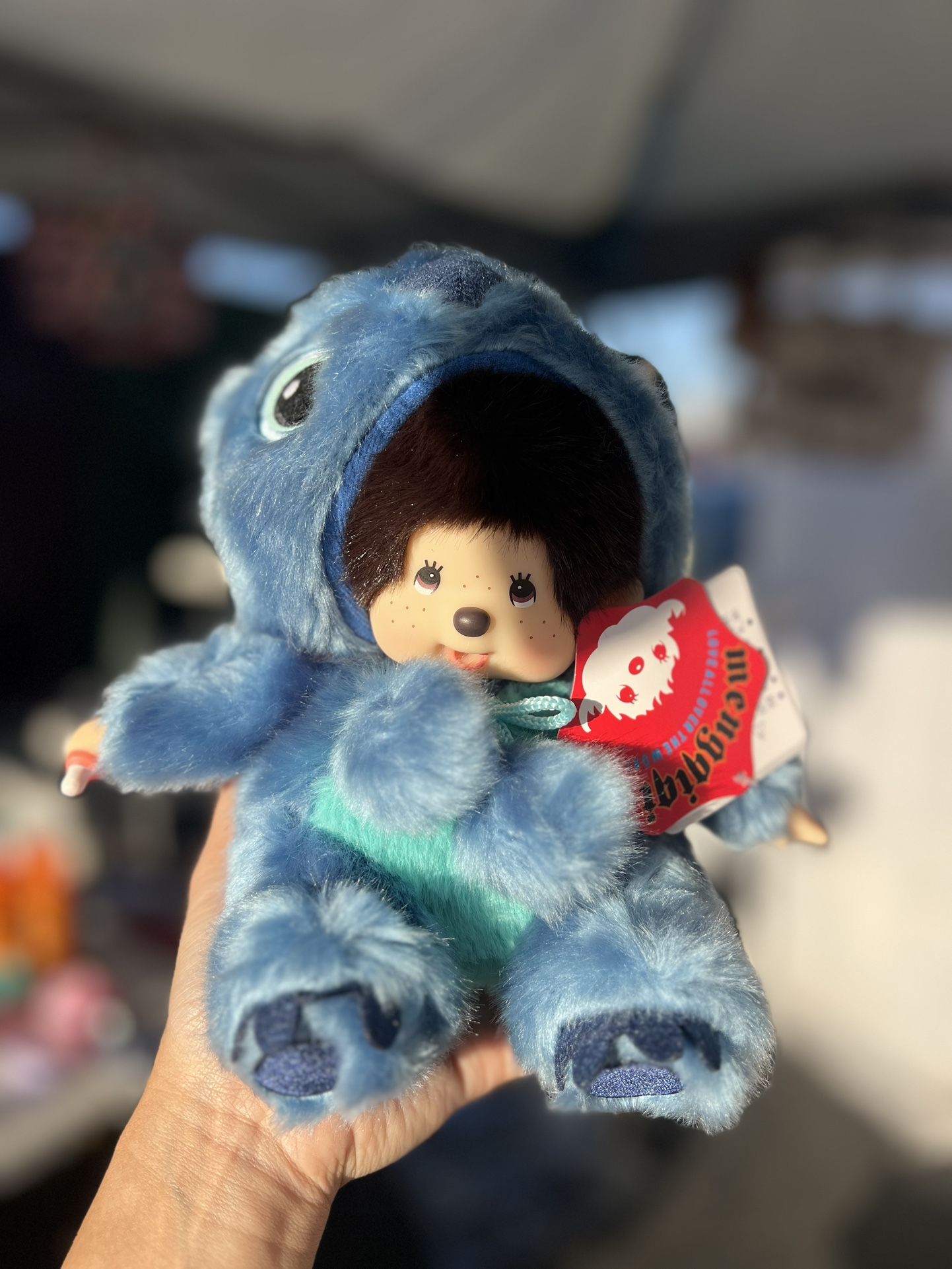 Monchhichi Blue Plush Super Cute Only One 20cm