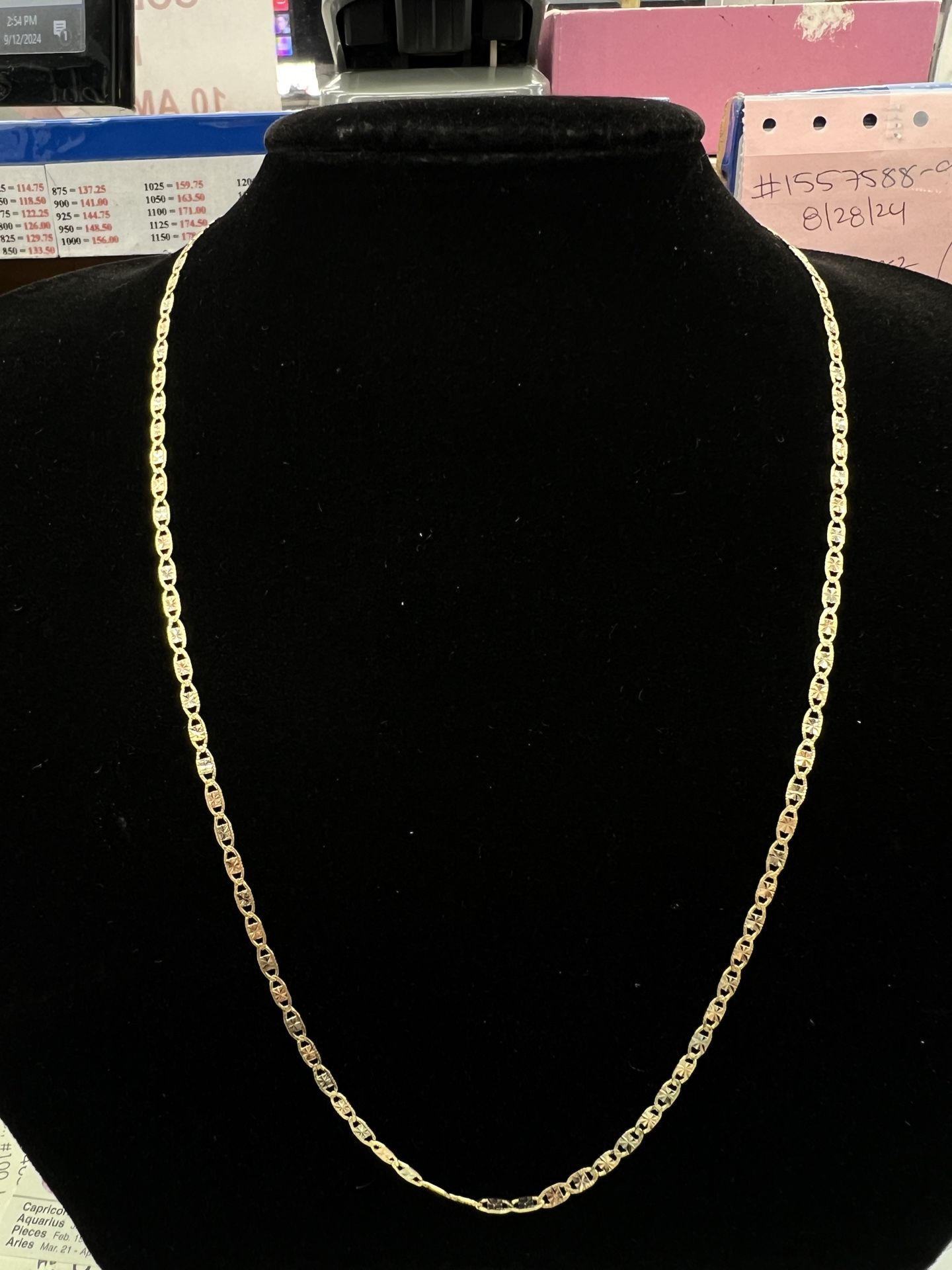 $400 Three Tone Gold Valentino Chain