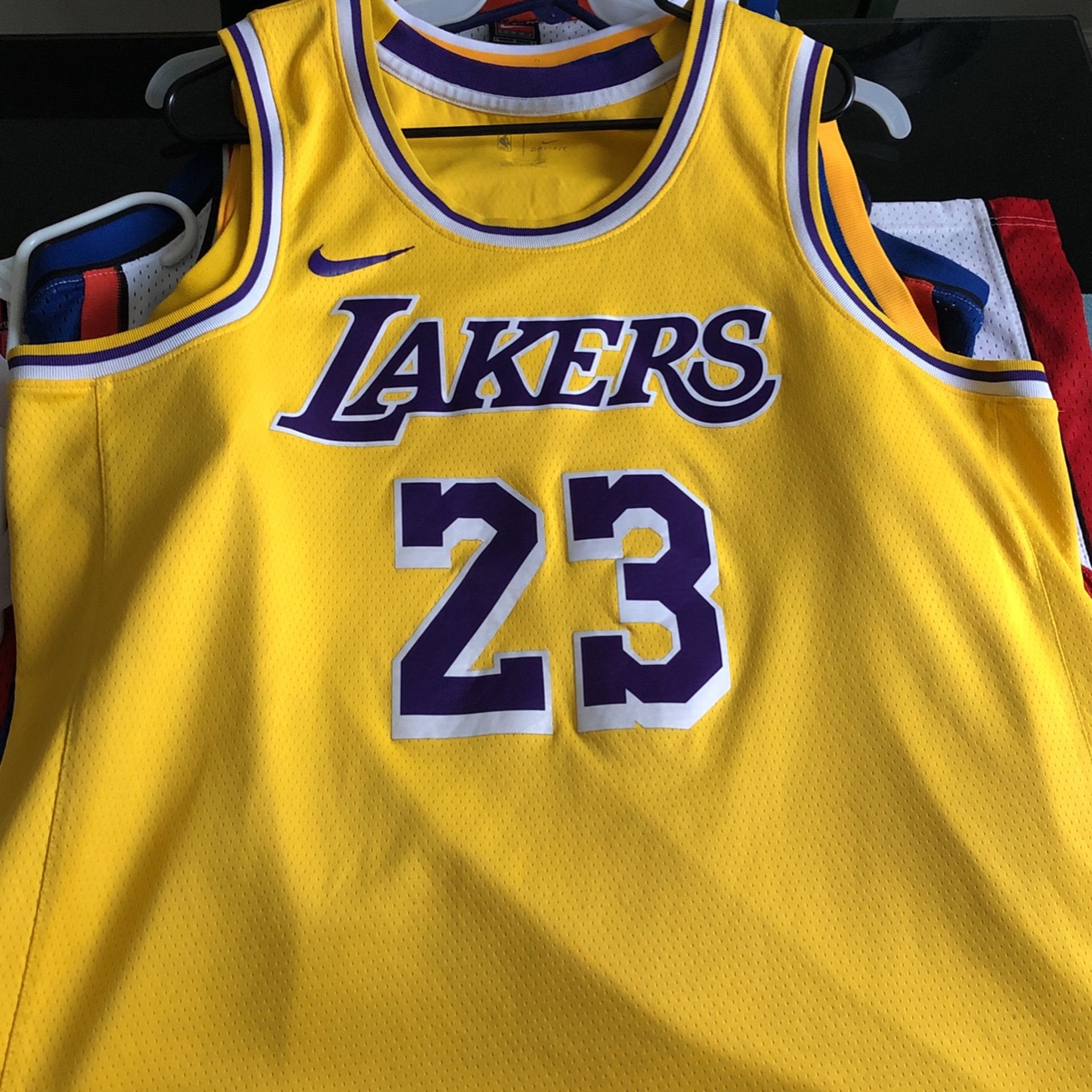 LA Lakers Lebron James NBA Championship Jersey L-XL $75