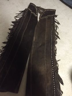 Leather chaps horseback riding