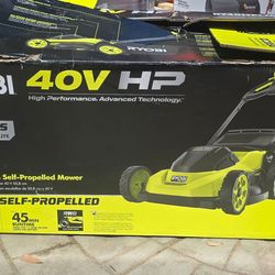 Ryobi 40v Hp Brushless 20-in Self Propelled Mower