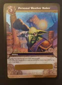 Personal weather maker WOW TCG