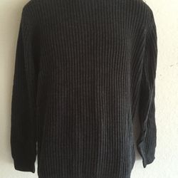 NWT Mens cotton on Sz medium sweater charcoal grey elbow patches