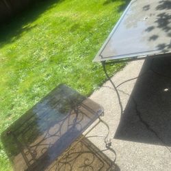 Vintage 1994 Real Steel  Dining And Coffee Table 