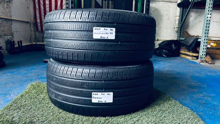 ✅ 2 USED TIRES 265/40ZR20 PIRELLI CINTURATTO P7 ALL SEASON USED TIRES 265 40 20