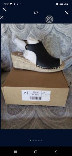 Women's Crew Espadrille Wedge Sandals Size 7,5/,8/,8W,and 9