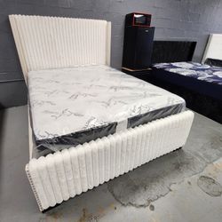 Queen Bed Frame With Mattress Set Pillow Top 