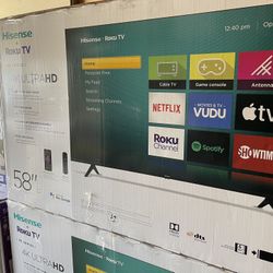 58” Inch Hisense Smart Roku 4K 