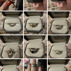 Women’s Rings For Sale Costume And Sterling Silver Prices Vary $25-$65 Each.. Sizes 4-10