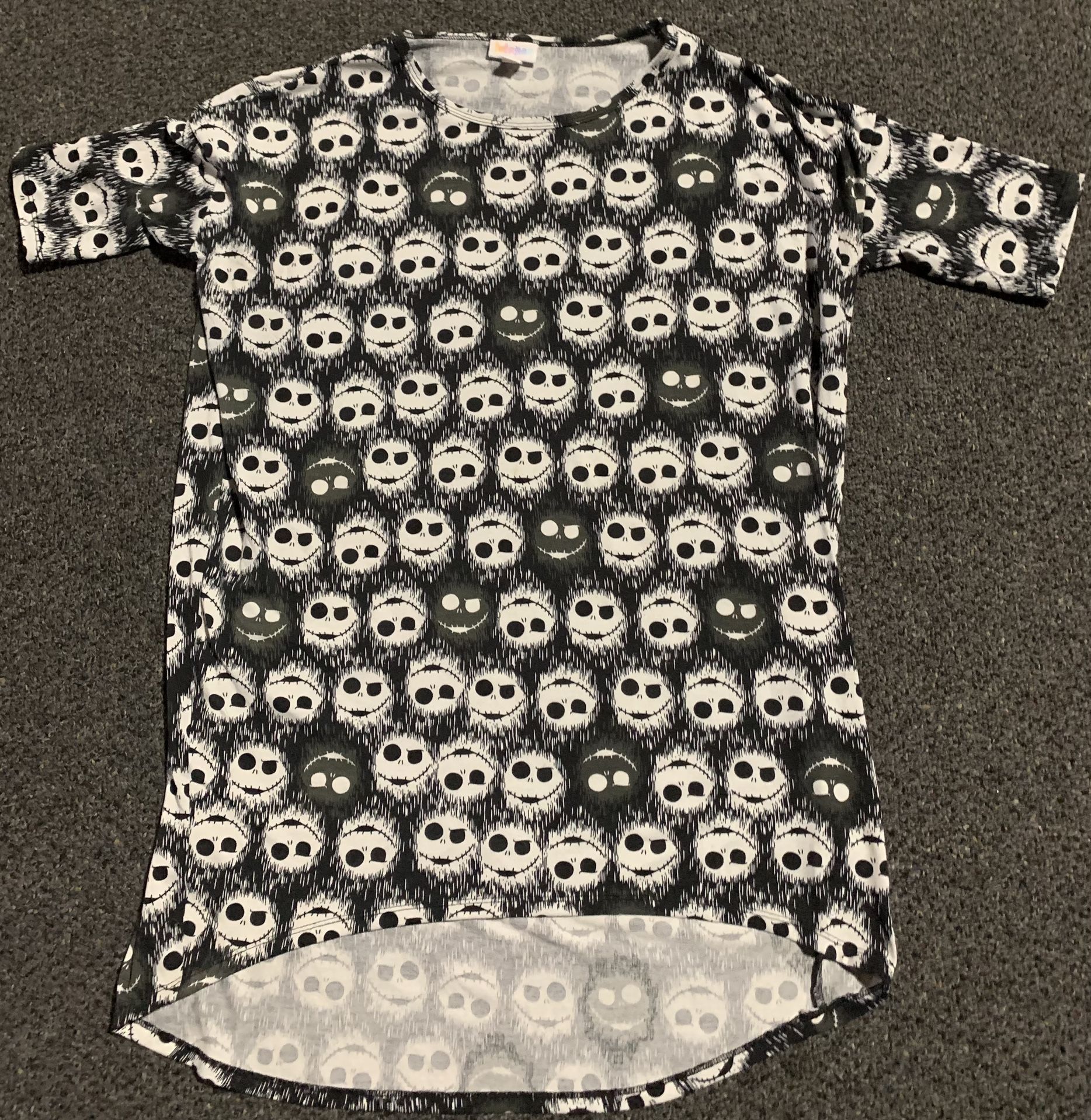 Two Lularoe Irma size XS (fits size 2-6) Nightmare Before Christmas Jack Skellington tunic Halloween shirts