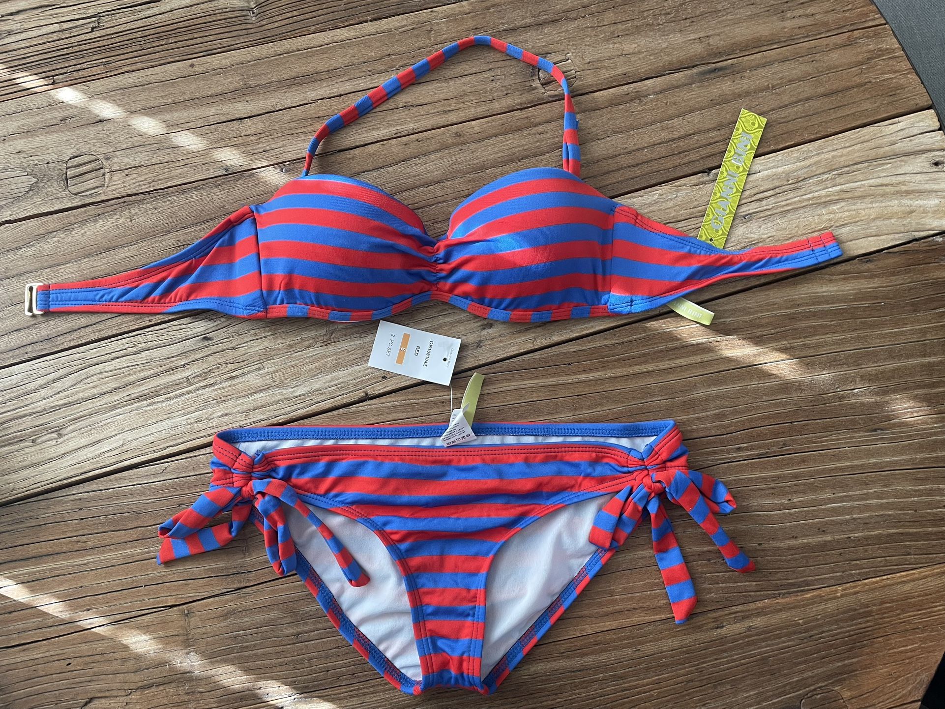 New Gianni Bini Retro Bikini Swim Set Small