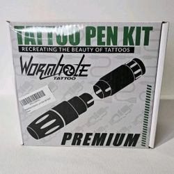 New In Box Wormhole Tattoo Machine Kit Rotary Motor Pen Gun Inks Supply Set US