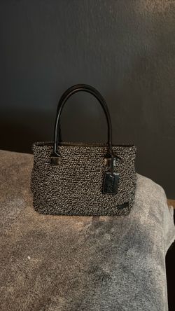 The SAK black and white  woven tweed handbag purse good 👍🏻
