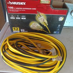 
Husky
VividFlex 100 ft. 12/3 Heavy Duty Indoor/Outdoor Triple Tap Extension Cord with Lighted Ends, Yellow