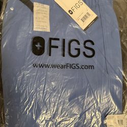 New Ceil Blue Figs Cairo Cargo Scrubs Pants