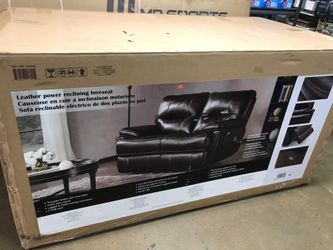 Leather Reclining Loveseat