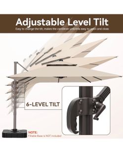 Patio adjustable umbrella