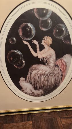 Lady with bubbles and cat