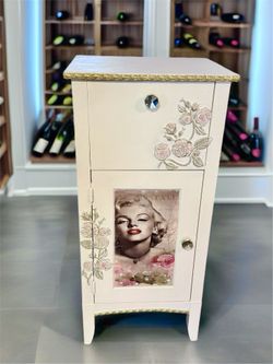 Custom Marilyn Monroe Wine Liquor Cabinet Bar