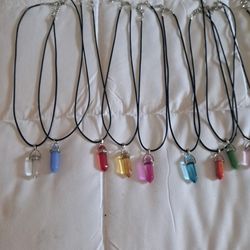 Crystal Pendants & Stainless Steel Rings 