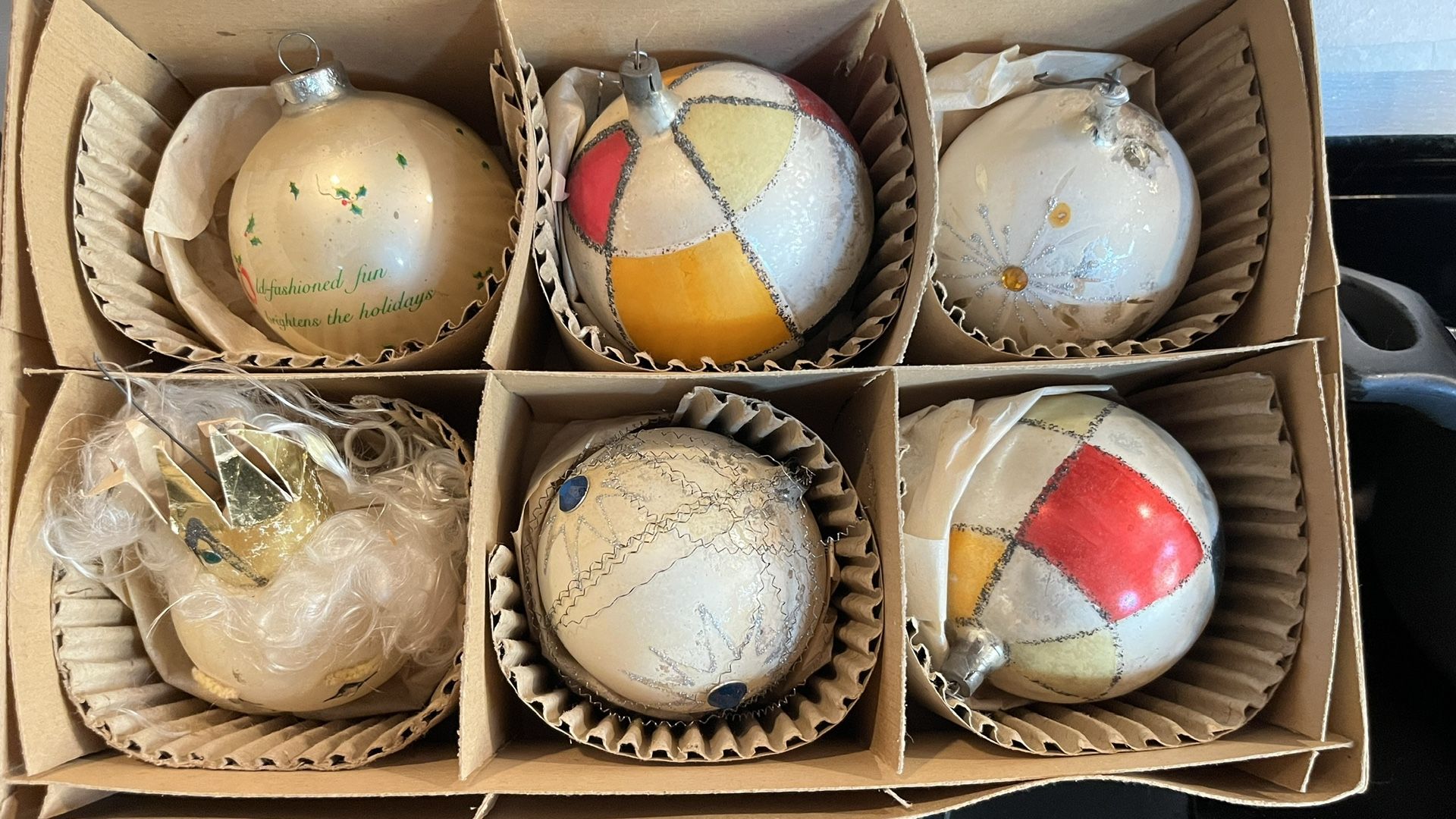 Vintage Mid Century Christmas Ball Original Box