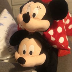 Minnie And Mickeys Plush Pillows 