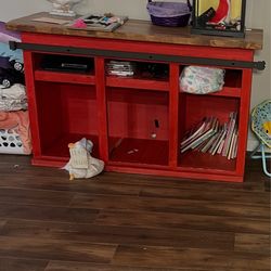 red tv stand