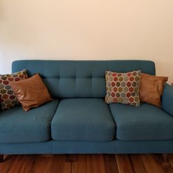 Teal Sleeper Sofa - Very Lightly Used