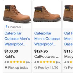 $55 Brand New Men's Out Base Waterproof Work Boot , Medium,Size 7