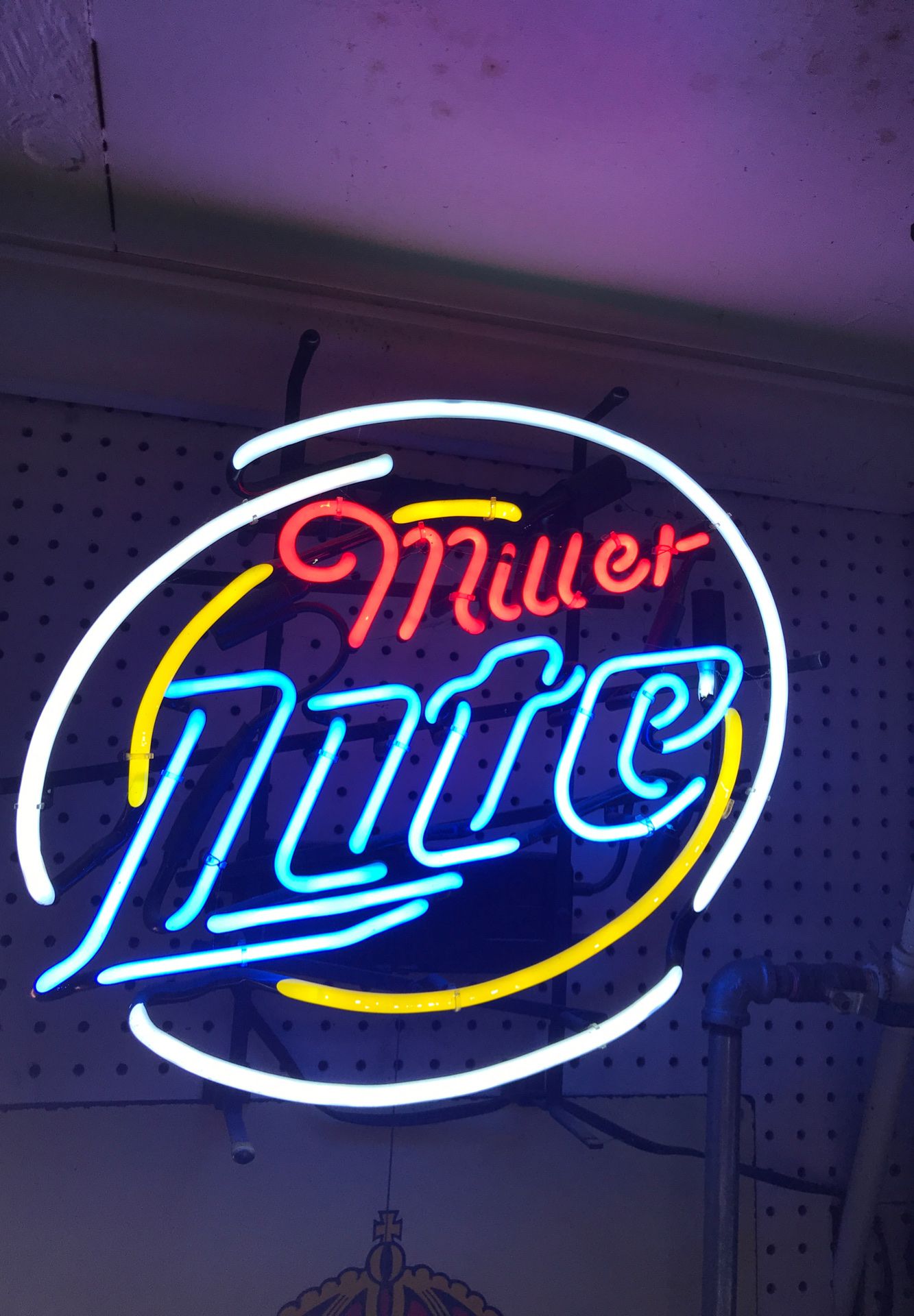 Miller lite neon light sign