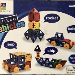 Klikko Vehicle Building STEM Set - 137 Pieces - Excellent Condition