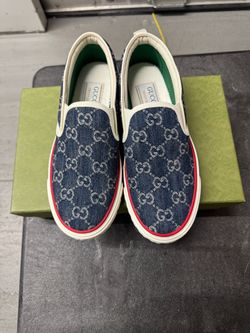 Gucci GG Denim Tennis 1977 Slip-On Sneakers