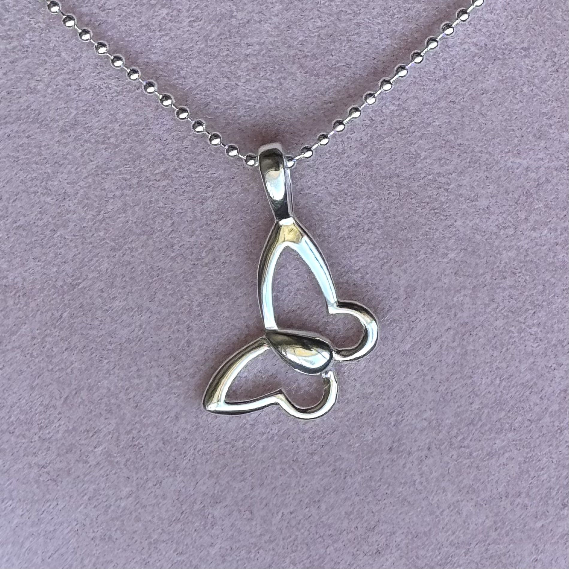 Butterfly 🦋 925 Sterling Silver Necklace 16 in