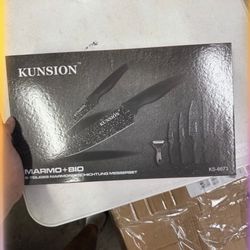 Kunsion KS-6673 6-Piece Knife Set Chef Utility Paring Peeler Black