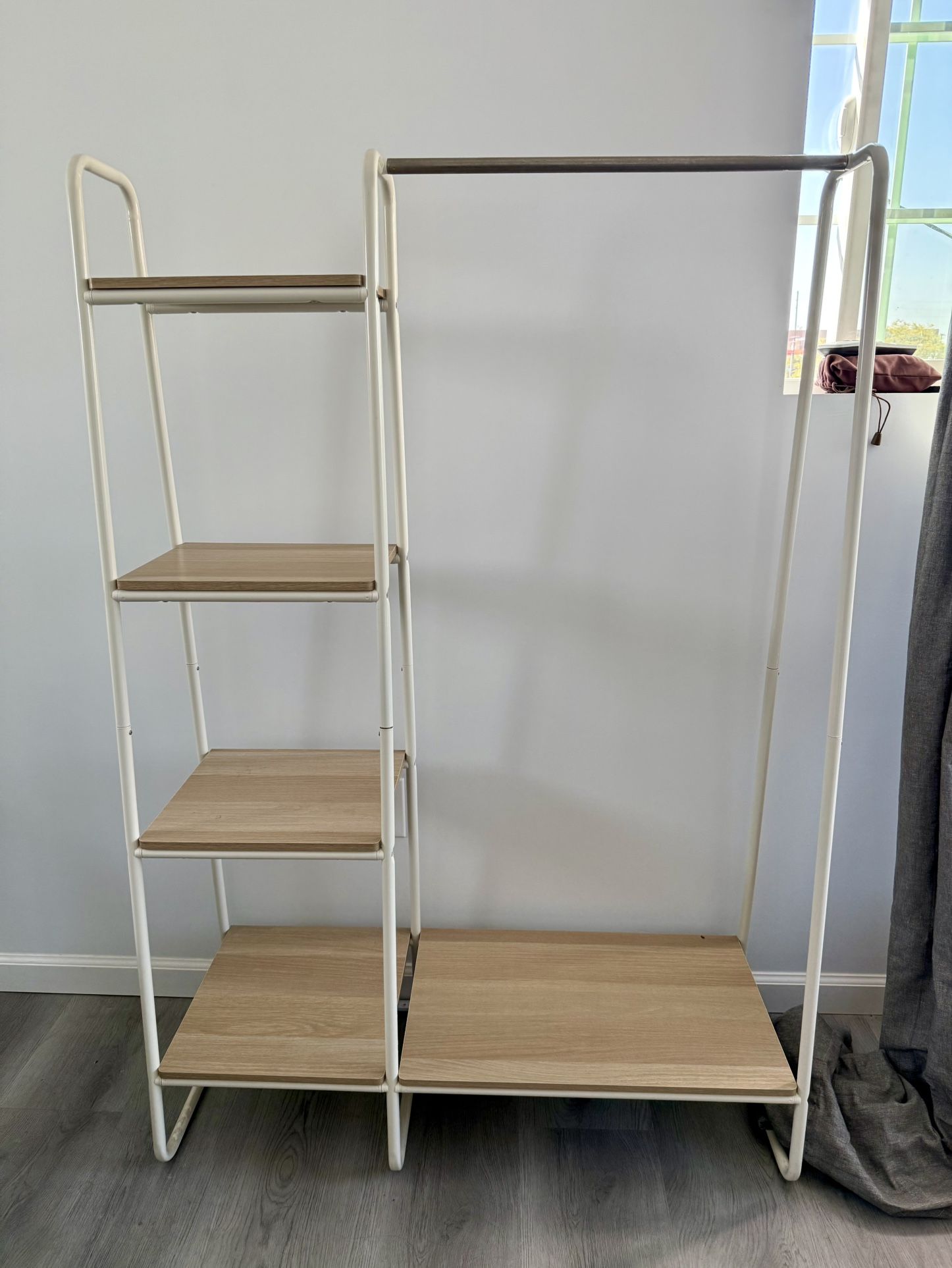 Cloth Rack Closet Garment Rack With Storage Selves
