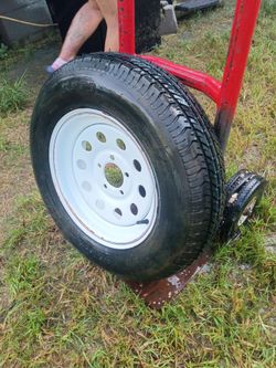 Trailer tire with wheel