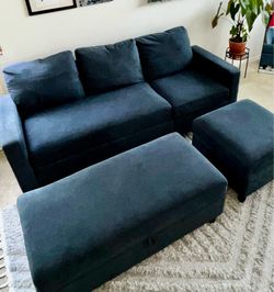 Reversible sectional couch/sofa with storage ottoman