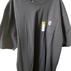 Carhartt Men's Loose Fit Heavyweight Short-Sleeve Pocket T-Shirt, Black, XXL