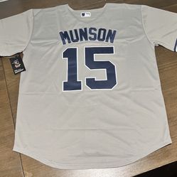 Thurman Munson New York Yankees Baseball New Adult Large Fast Ship MLB Jersey L