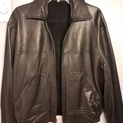 CALZAIUOLI- reversible Leather/suede black jacket